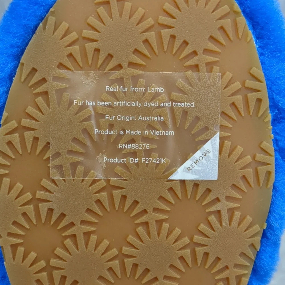 UGG Women's Oh Yeah Sheepskin Slippers in Dive Blue Sz 9 NWOT - Picture 7 of 11